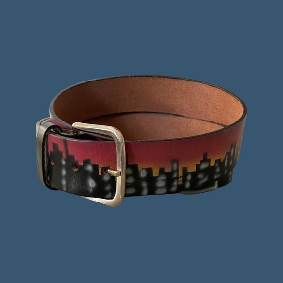 ?genuine Leather Airbrushed Belt. main image 5